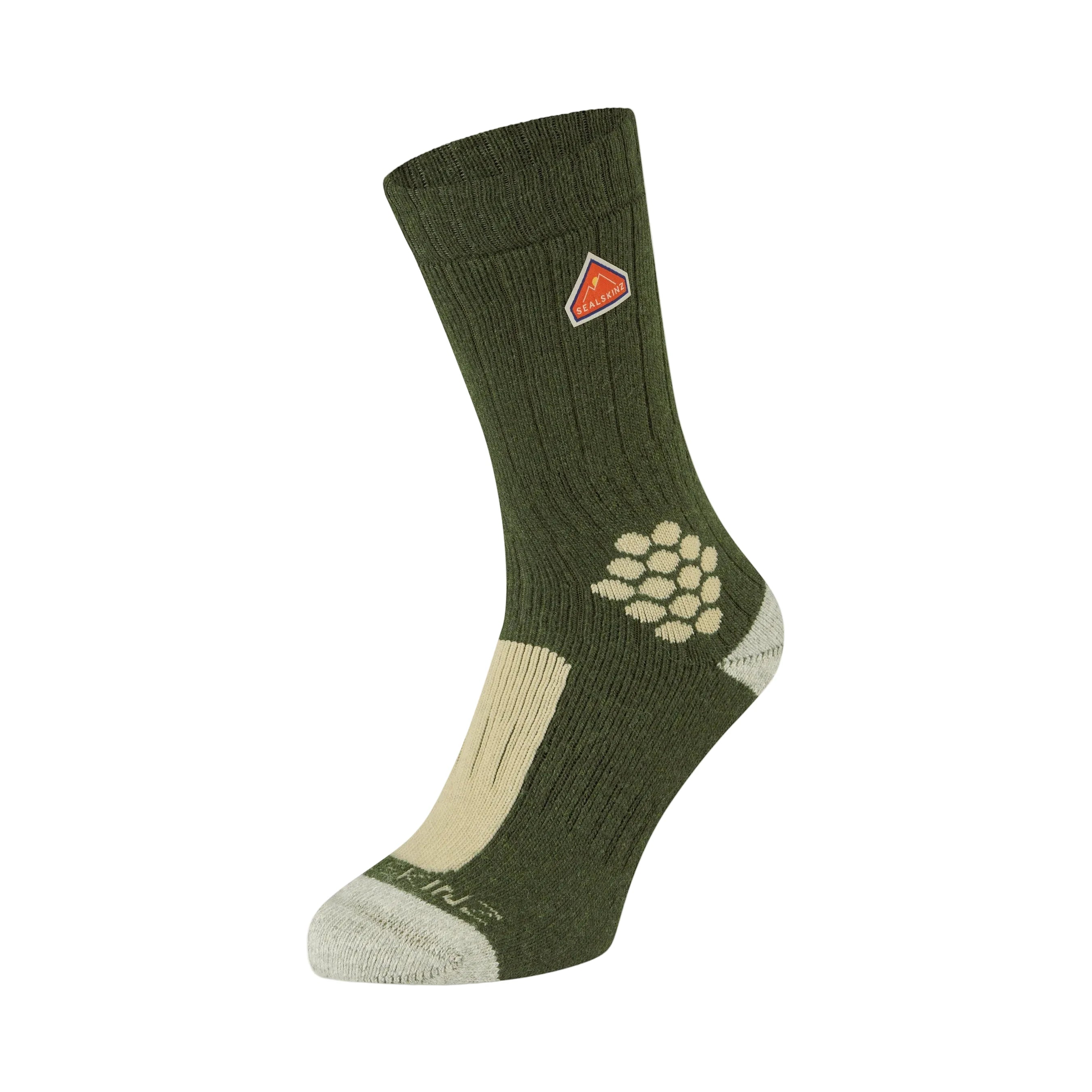 Sealskinz Scarning Recycled Wool Mid Length Socks - Olive
