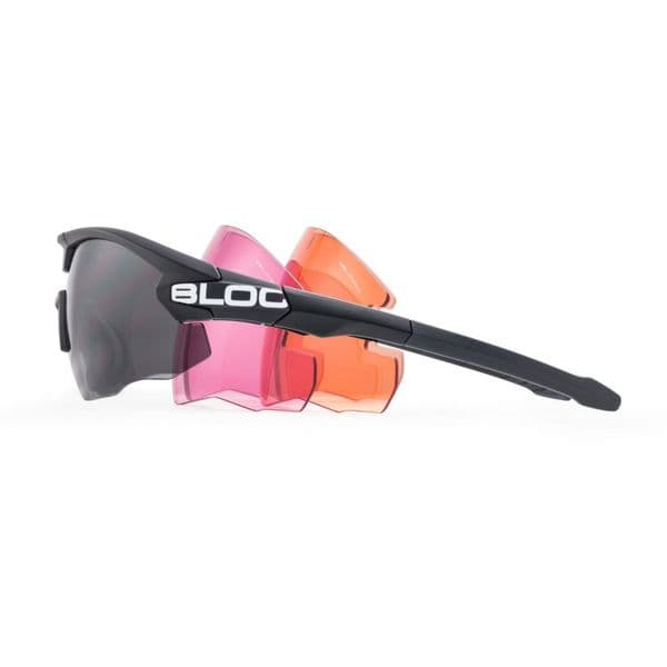 BLOC Hulk 3 Lens Shooting Glasses - Black Frame