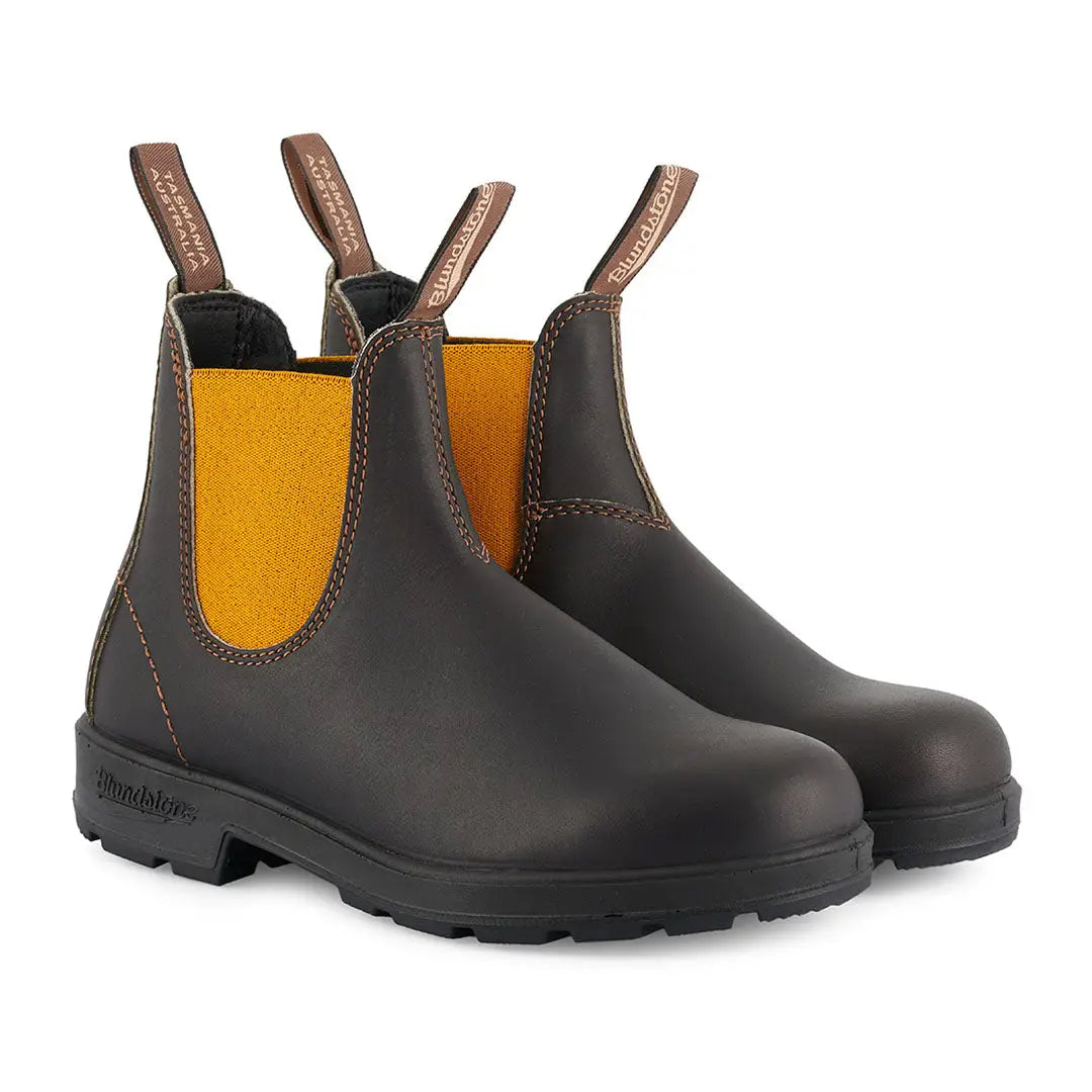 Blundstone 1919 Leather Chelsea Boots - Brown/Mustard
