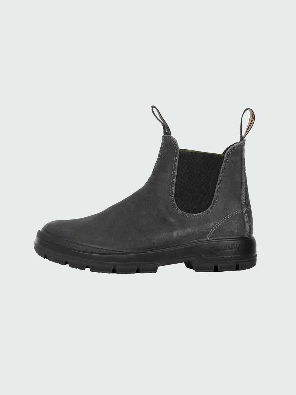 Blundstone X Finisterre Boot - Steel Grey Leather with Olive Elastic
