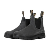 Blundstone X Finisterre Boot - Steel Grey Leather with Olive Elastic