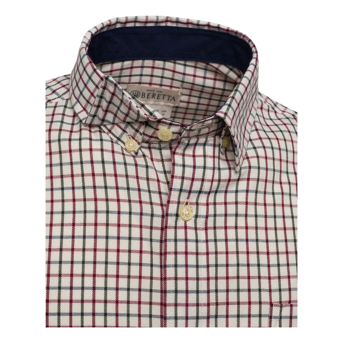 Beretta Ellis Shirt - Ivory & Green Check