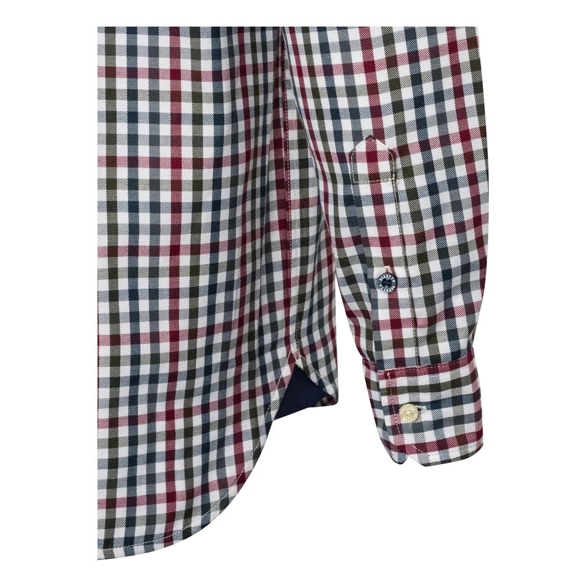 Beretta Ellis Shirt - White & Bordeaux Check