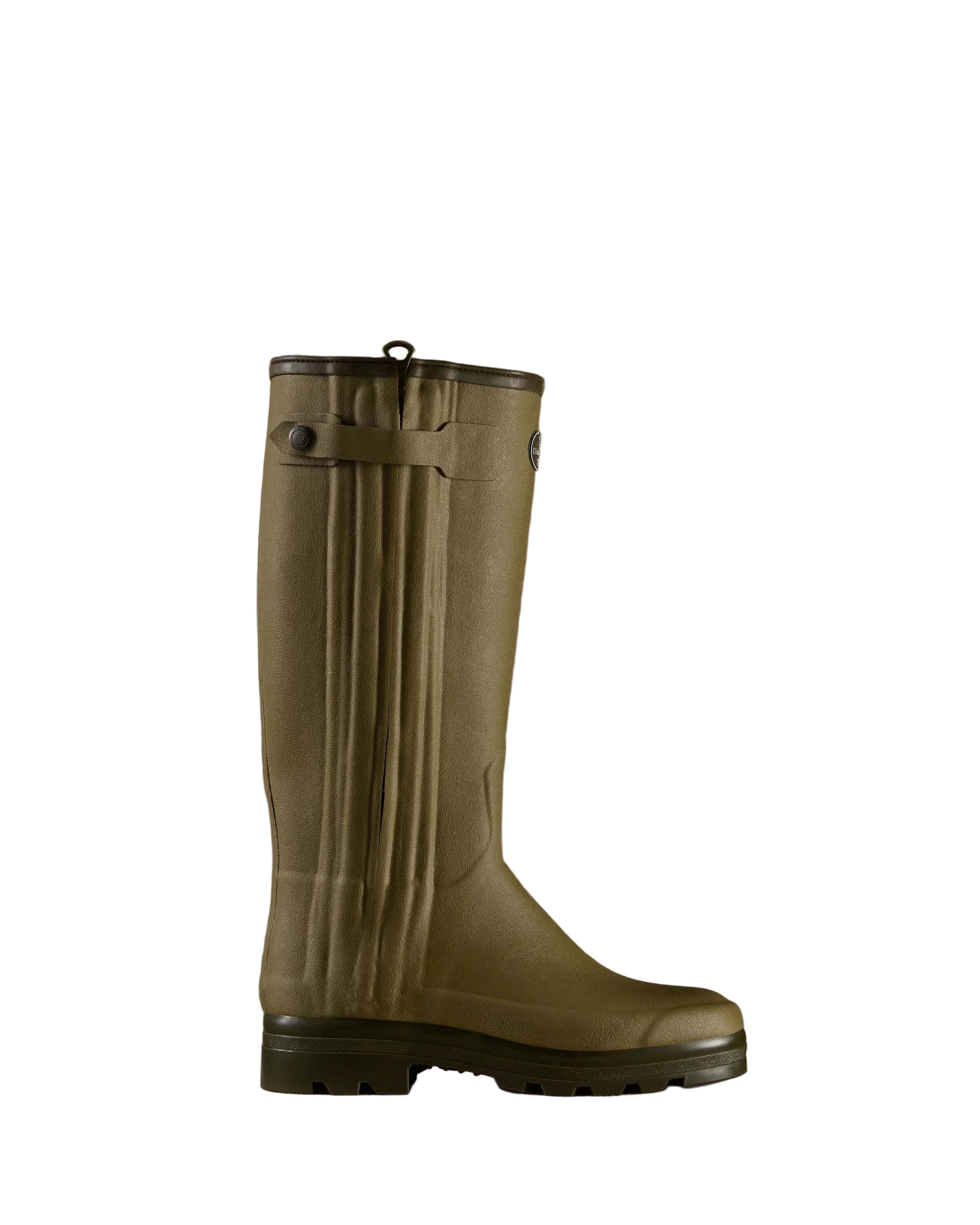 Le Chameau Men's Chasseur Neo Wellington Boots - Vert Vierzon (Black Neoprene)