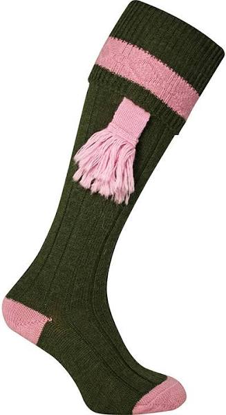 Jack Pyke Ladies Shooting Socks - Pink & Green