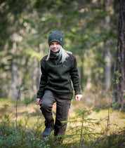 Pinewood Kids Hurricane Sweater - Deep Green Melange