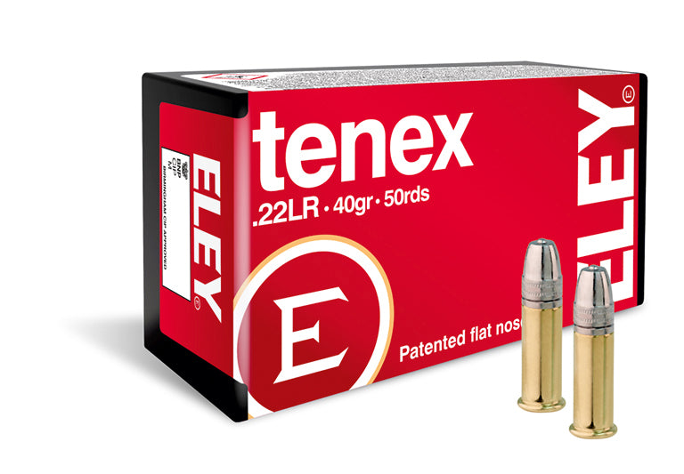Eley Tenex 22LR Rifle Ammunition Bullets 40g Flat Nose SALE