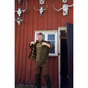 Harkila Eirik Reversible Shirt Jacket - Dark Warm Olive/Burgundy