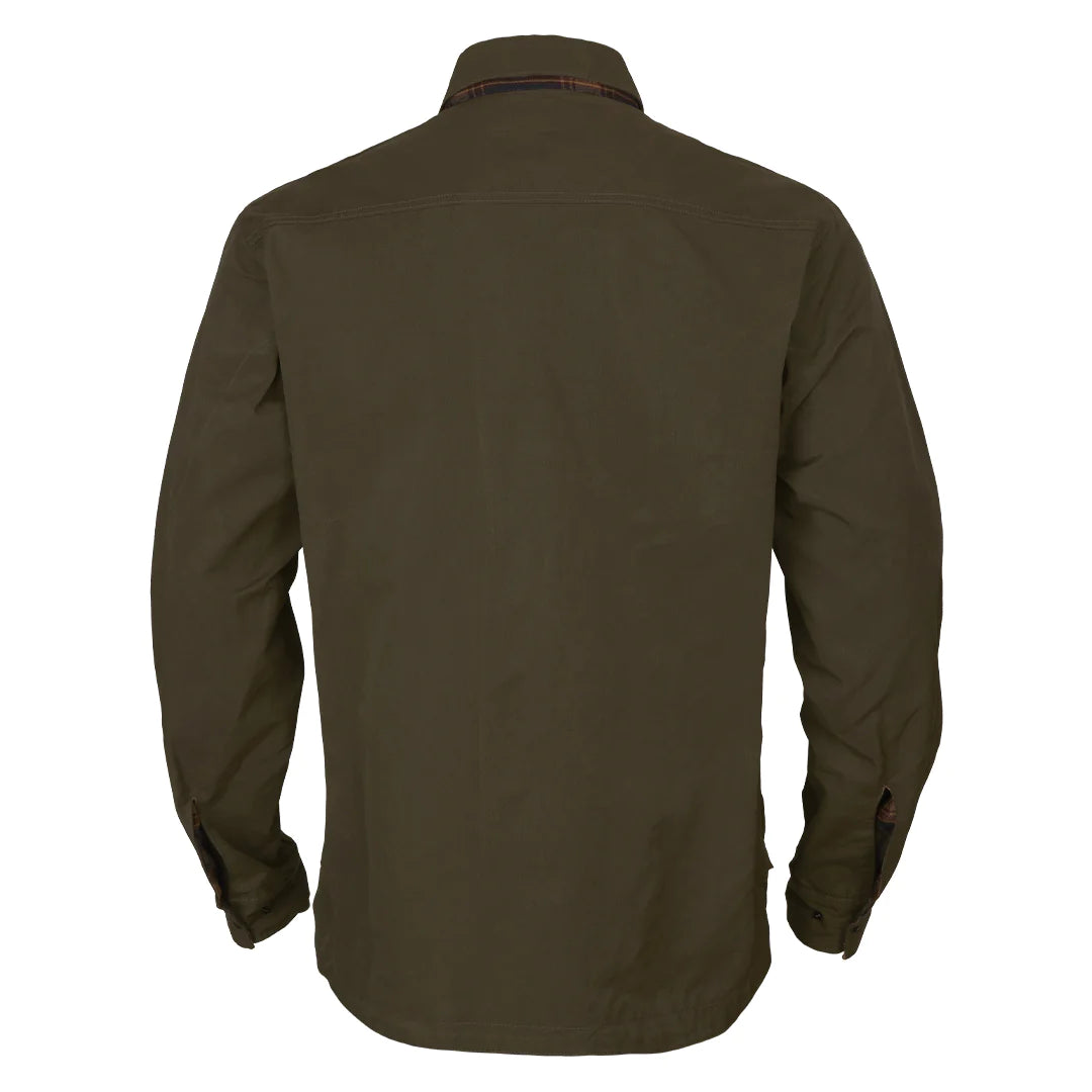 Harkila Eirik Reversible Shirt Jacket - Dark Warm Olive/Burgundy