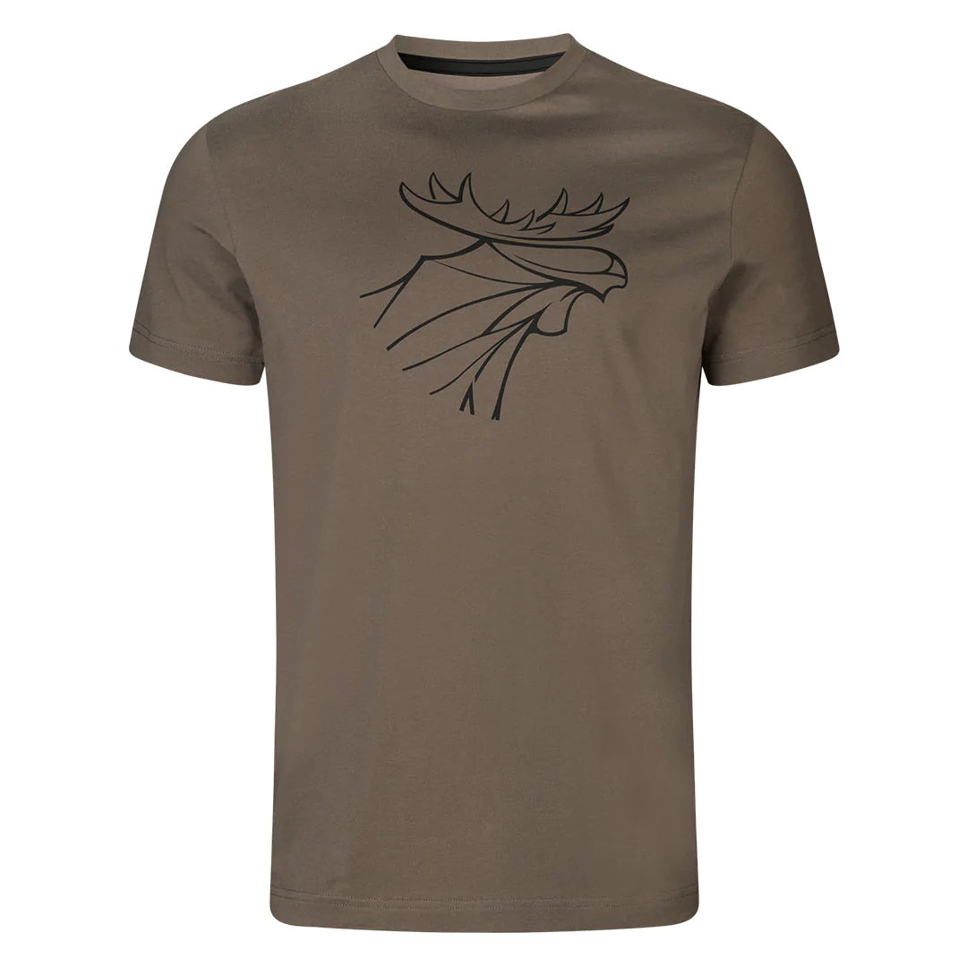 Harkila Graphic T-Shirt 2 Pack - Brown Granite/Phantom