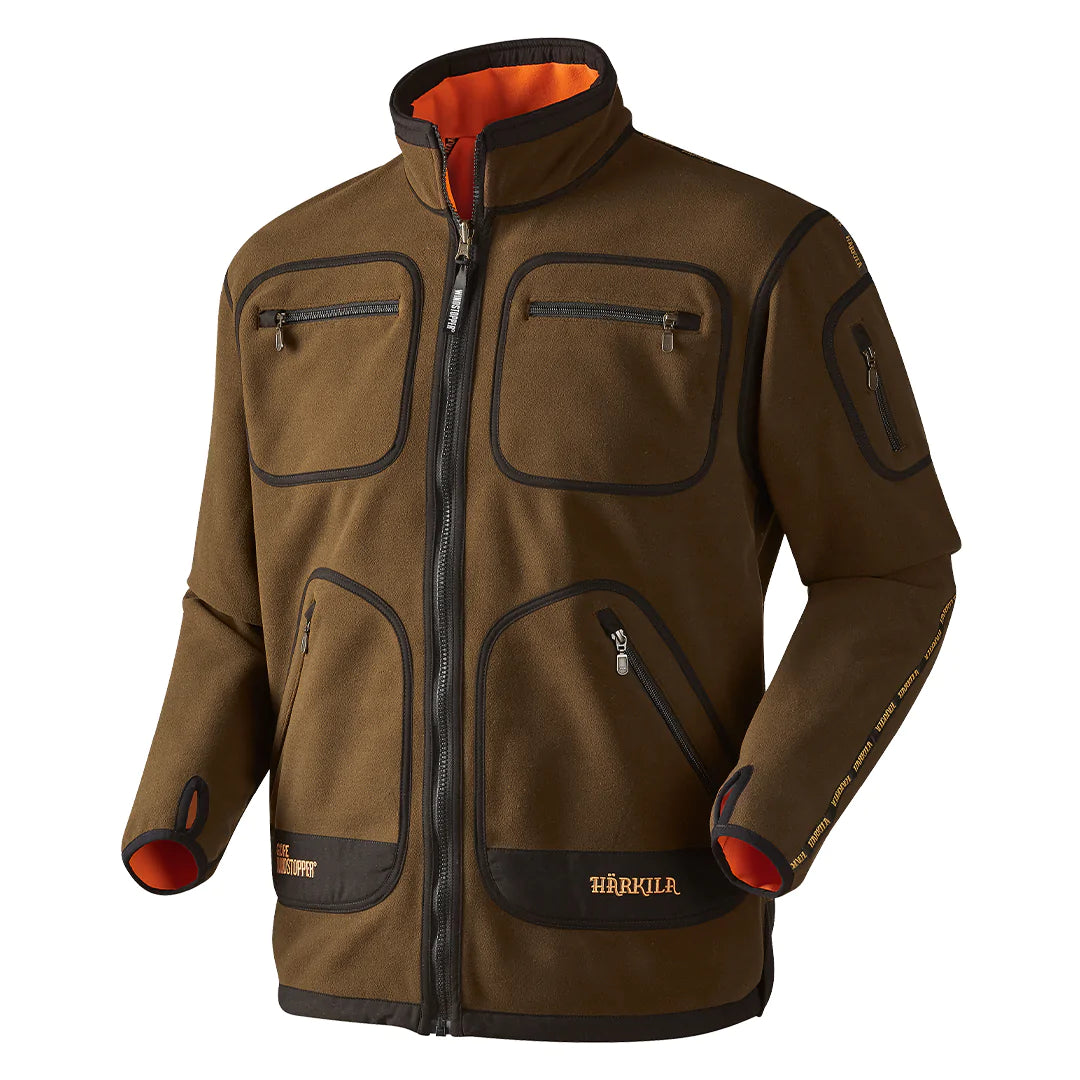 Harkila Kamko Reversible Fleece Jacket - Hunting Green/Orange Blaze