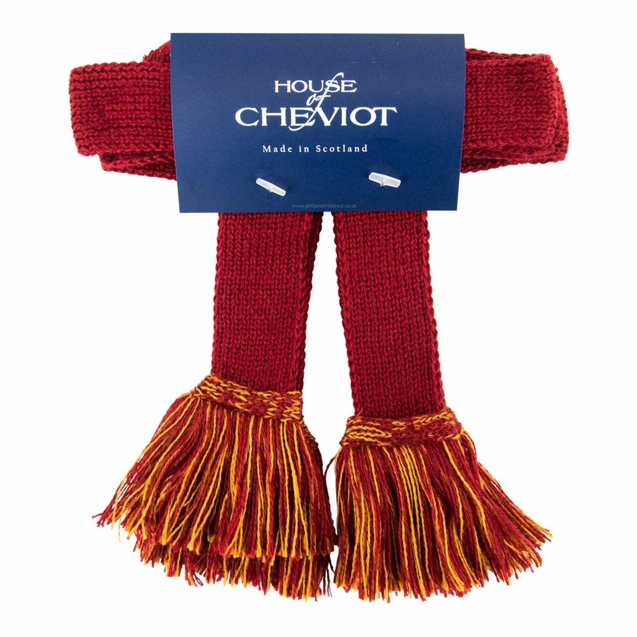 House of Cheviot Easy Garter Ties - Brick Red