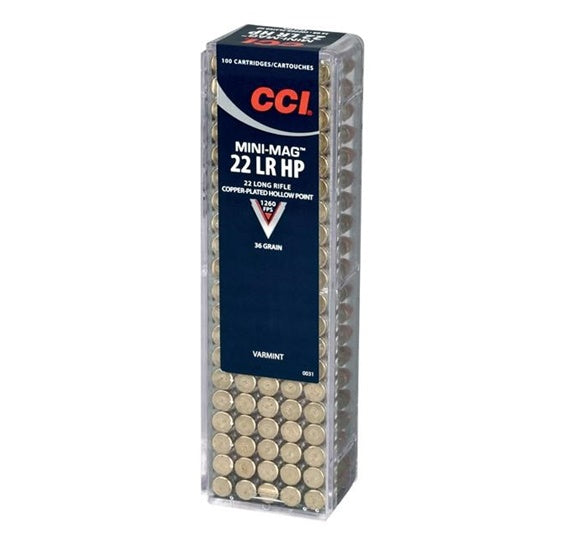 CCI .22LR Mini Mag Copper Plated Round Nose Bullets