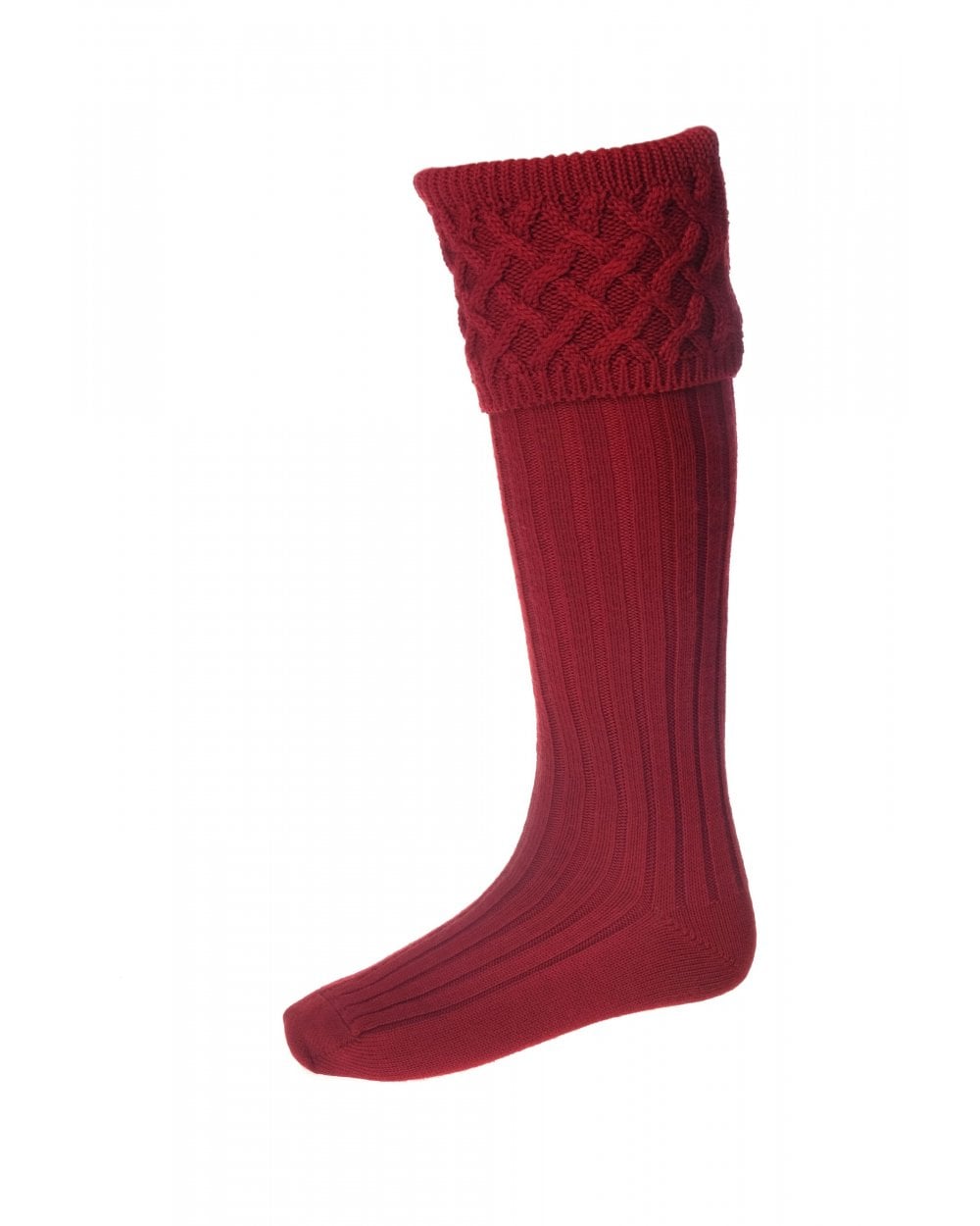 House of Cheviot Rannoch Socks - Brick Red