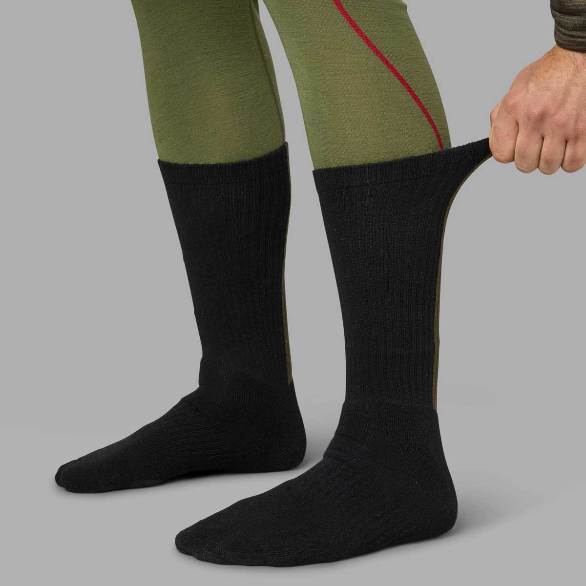 Seeland Moor Socks 3 Pack - Black/Green