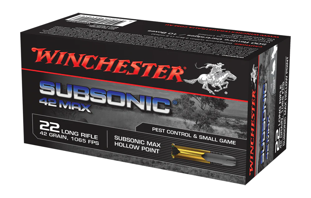 Winchester Subsonic 22LR Rifle Ammunition 42 Grain