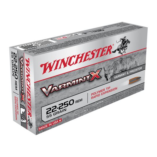 Winchester Varmint X Polymer 22-250 55 Grain