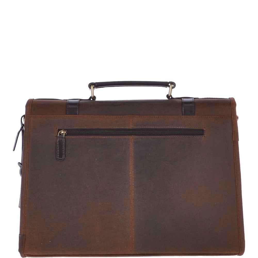 Ashwood Walter Cow Oily Leather Briefcase